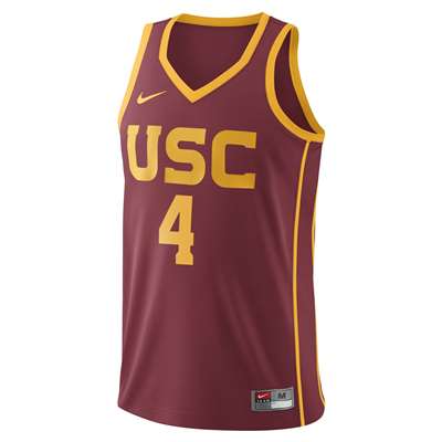 Nike USC Trojans Replica Basketball Jersey - #4 Crimson