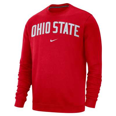 Nike Ohio State Buckeyes Club Fleece Crew Sweatshirt