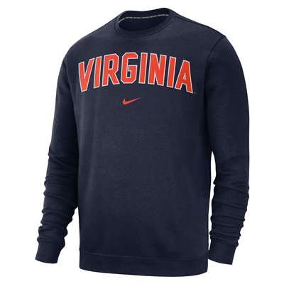 Nike Virginia Cavaliers Club Fleece Crew Sweatshirt