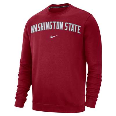 Nike Washington State Cougars Club Fleece Crew Sweatshirt