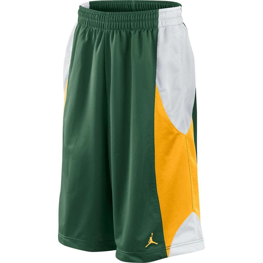 Jordan Durasheen Basketball Shorts - Green/Gold/White