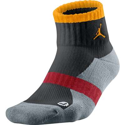 Air Jordan Dri-FIT Tipped Low Quarter Socks - Black/Yellow