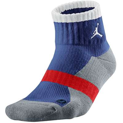 Air Jordan Dri-FIT Tipped Low Quarter Socks - Blue/Dark Grey