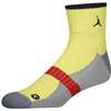 Air Jordan Dri-FIT Tipped Low Quarter Socks - Electric Yellow/Dark Grey