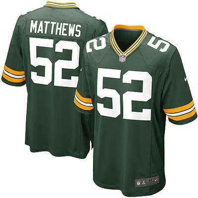 لحم بقري Nike Green Bay Packers Clay Matthews Game Jersey - Dark Green #52 لحم بقري