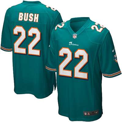 Nike Miami Dolphins Reggie Bush Game Jersey - Aqua Green #22