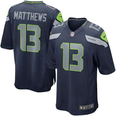 Nike Seattle Seahawks Chris Matthews Game Jersey - Navy #13