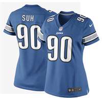 Nike Detroit Lions Women's Ndamukong Suh Limited Replica Football Jersey - Blue #90