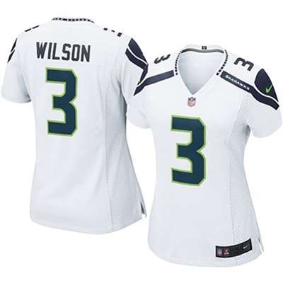 Nike Seattle Seahawks Women's  Russell Wilson Game Jersey - White #3