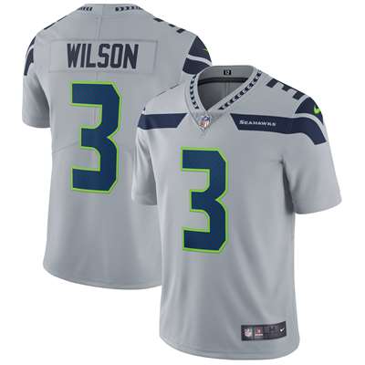 Nike Seattle Seahawks Russell Wilson Game Jersey - Grey #3