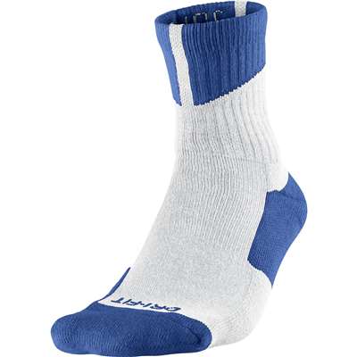 blue and white jordan socks