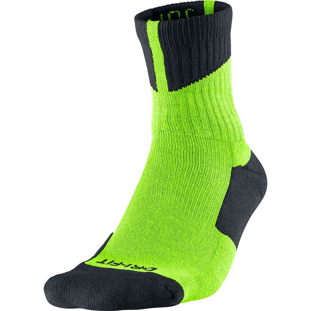 Air Jordan Dri-Fit High Quarter Socks - Electric Green/Black