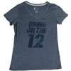 Nike Seattle Seahawks Women's V-Neck T-Shirt - Bring on the 12