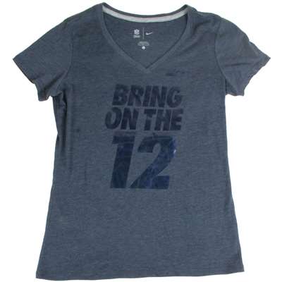 Nike Seattle Seahawks Women's V-Neck T-Shirt - Bring on the 12