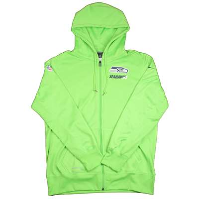 Nike Seattle Seahawks Therma-FIT Full Zip Hoodie - Neon Green