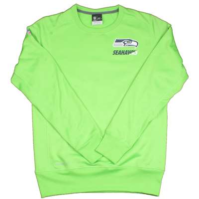 Nike Seattle Seahawks Therma-FIT Crew Sweatshirt - Neon Green