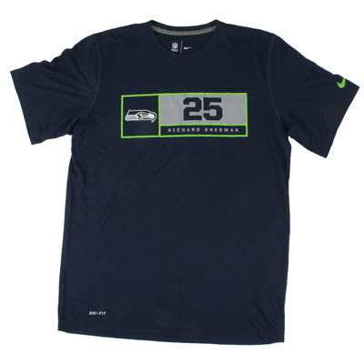 Nike Seattle Seahawks Dri-Fit Player Label T-Shirt - Richard Sherman