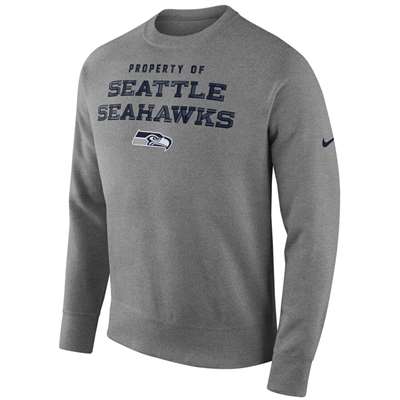 Nike Seattle Seahawks Training Property Crew Sweatshirt - Grey
