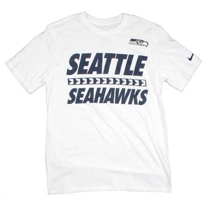 Nike Seattle Seahawks Cotton Team T-Shirt - White
