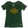 Nike Green Bay Packers Women's Tri-Blend V-Neck T-