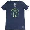Nike Seattle Seahawks Women's Tri-Blend V-Neck T-Shirt - Bring on the 12