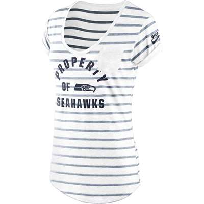 Nike Seattle Seahawks Women's Striped Pocket T-Shirt