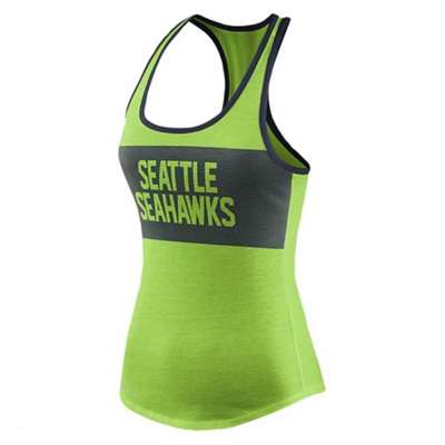 Nike Seattle Seahawks Women's Dri-FIT Racerback Tank Top - Neon Green