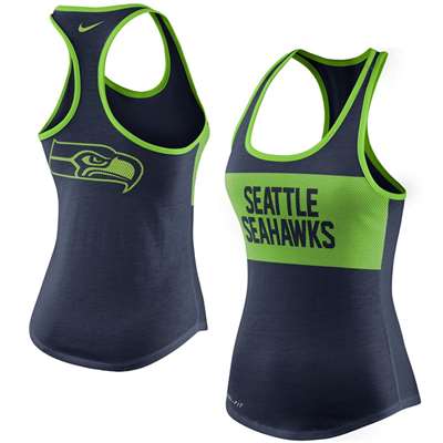 Nike Seattle Seahawks Women's Dri-FIT Racerback Tank Top - Navy