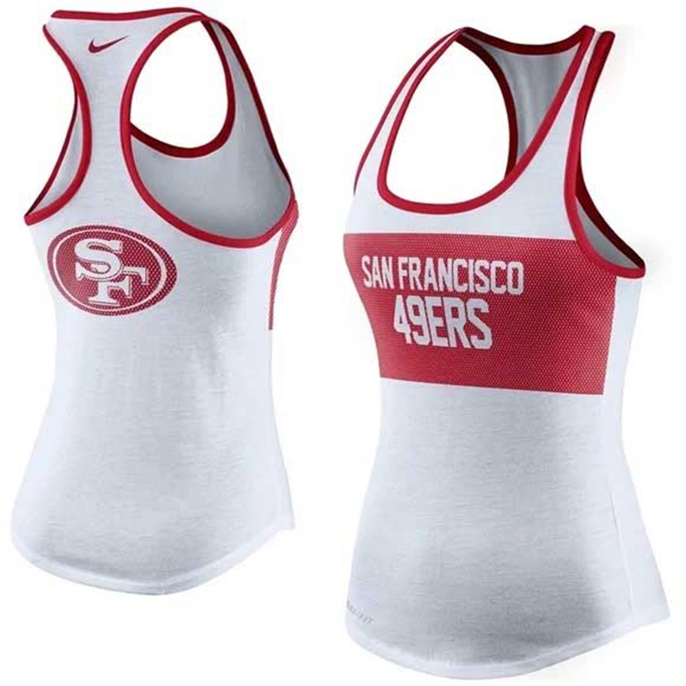 Women's Nike Scarlet/White San Francisco 49ers Nickname Tri-Blend