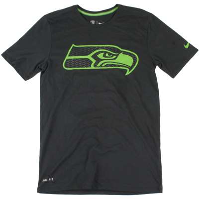 Nike Seattle Seahawks Dri-FIT Perforated Logo Training T-Shirt - Anthracite