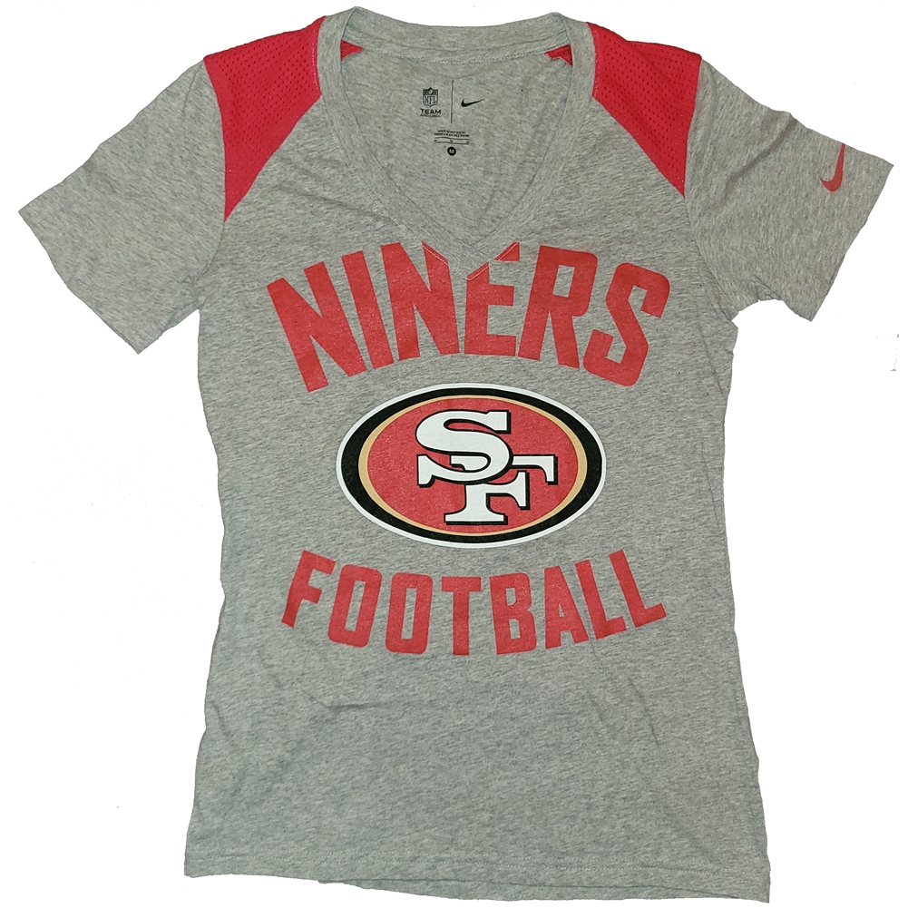 Nike San Francisco 49ers Women's Cotton Football V-Neck T-Shirt