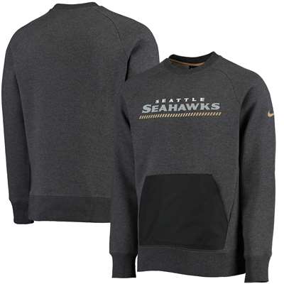 Nike Seattle Seahawks Champ Drive Hybrid Pocket Crew Sweatshirt