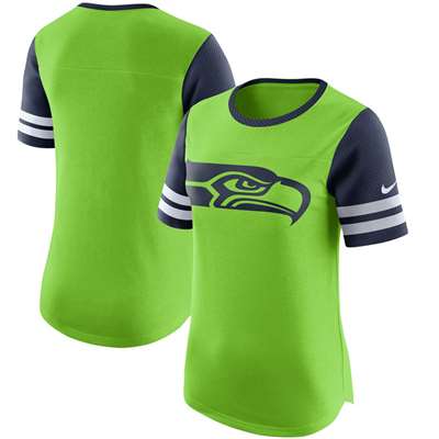Nike Seattle Seahawks Women's Football Inspired T-Shirt - Neon Green