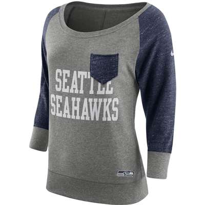 Nike Seattle Seahawks Women's 3/4 Sleeves Pocket Shirt