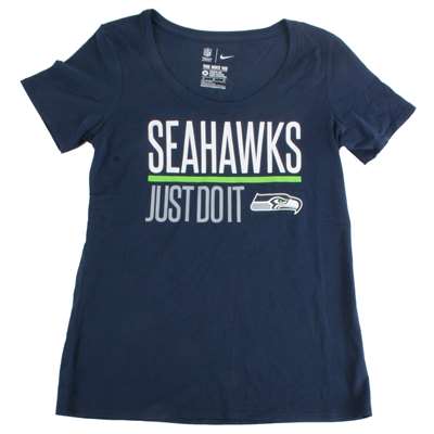 Nike Seattle Seahawks Women's Cotton Scoop Neck JDI T-Shirt