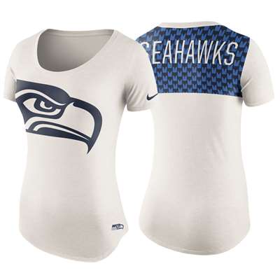 Nike Seattle Seahawks Women's Tri-Blend Large Logo Tee