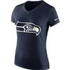 Nike Seattle Seahawks Women's Tri-Blend V-Neck T-Shirt