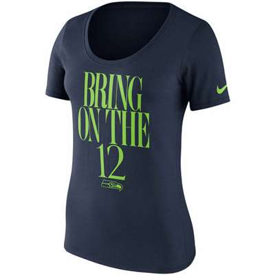 Nike Seattle Seahawks Women's Cotton T-Shirt - Bring on the 12