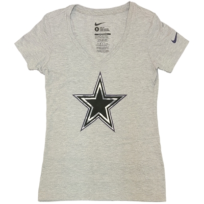 Nike Dallas Cowboys Women's Flyover Tri-Blend V-Ne