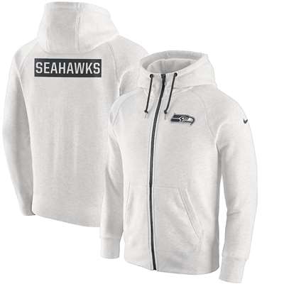 Nike Seattle Seahawks Gridiron Grey 2.0 Full Zip Hoodie - Ash