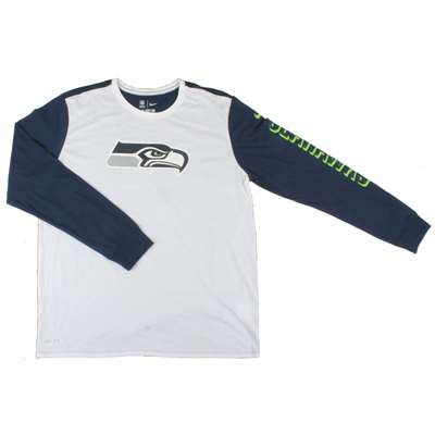 Nike Seattle Seahawks Dri-FIT Raglan Long Sleeve Performance T-Shirt