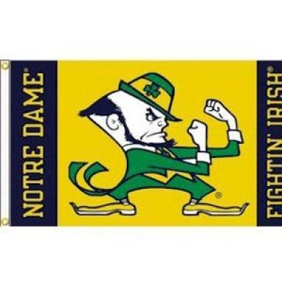 Notre Dame 'leprechaun' 3' X 5' Flag