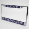 Kansas State Metal License Plate Frame W/domed Insert - Purple Background