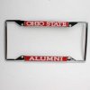 Ohio State Alumni Metal License Plate Frame W/domed Insert - Red Background