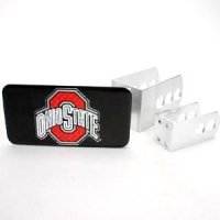 Ohio State Universal Hitch Receiver W/domed Emblem - Black Background