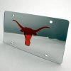 Texas Inlaid Acrylic License Plate -silver Mirror Background