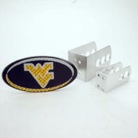 West Virginia Universal Hitch Receiver W/domed Emblem - Oval W/blue Background
