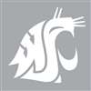 Washington State Cougars 3" x 4" Transfer Decal - White