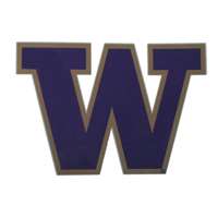 Washington  High Performance Decal - W Gold Outline