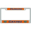 Florida Metal License Plate Frame W/domed Insert - Orange Background